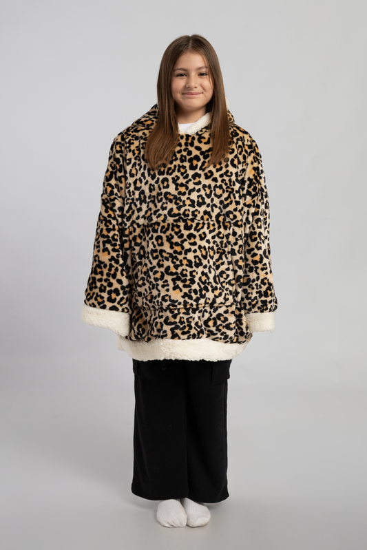 Poleron kids Leopardo