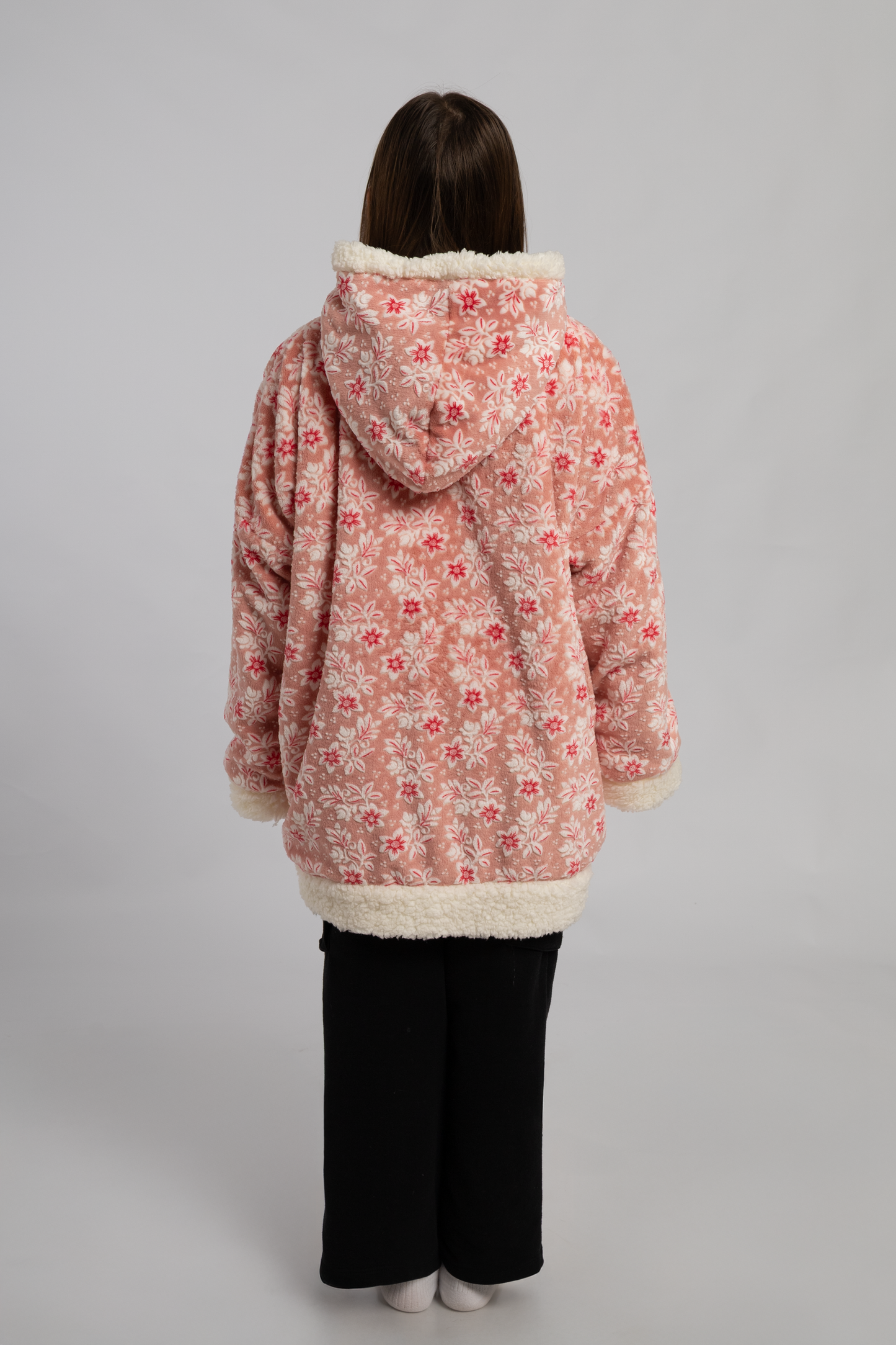 Poleron kids Flores Rosadas