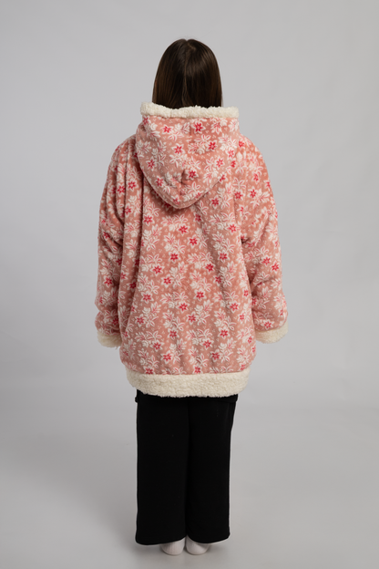 Poleron kids Flores Rosadas